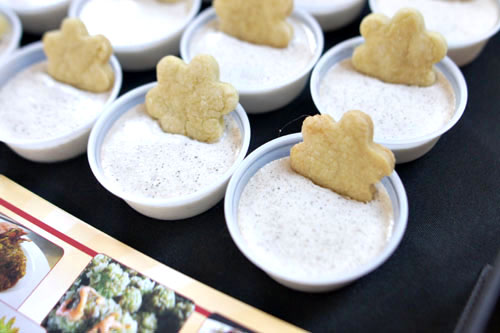 Black Sesame Panna Cotta with Green Tea Lemon Latte Cookies