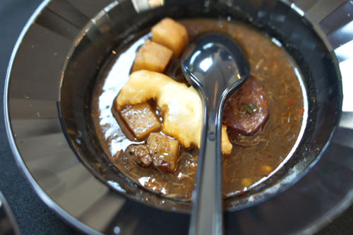 Singaporean Chili Crab Gumbo & Buttermilk Beer Beignet