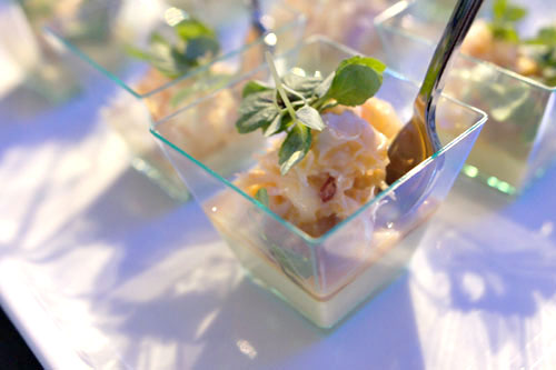 Dungeness Crab Salad with Curried Cauliflower and Micro Shiso