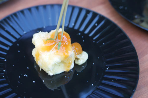 Brie Cheese Tempura, Yellow Peach Marmalade