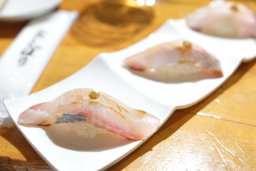 Shima Aji/Hamachi/Kanpachi Hara Sushi