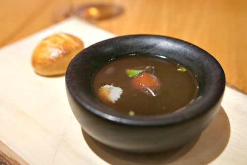 Charred Onion Soup, Comte, Truffle