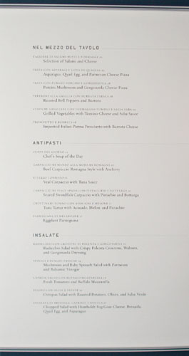 RivaBella Menu