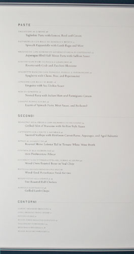 RivaBella Menu