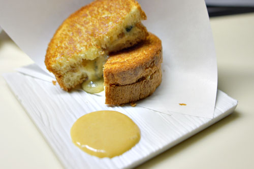 Grilled cheese, Valdeon, Cowgirl Creamery Mt. Tam, sharp cheddar, truffle