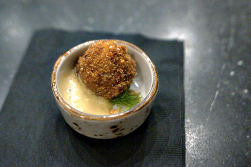 Oxtail Stew Croquette with Peanut Butter Sauce