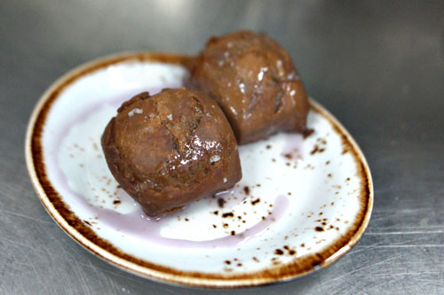Sugar-Glazed Purple Potato Puffs