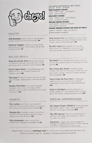 Chego Menu