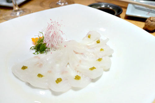 Halibut Sashimi w/ Japanese Citrus 'Yuzu' Pepper