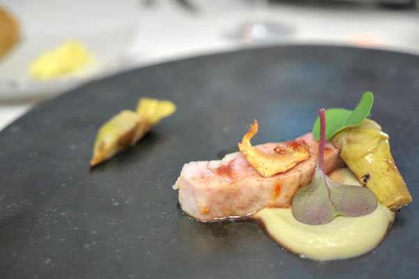 sturgeon with artichoke, bordelaise & coastal herbs