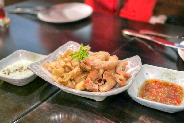 Fried Tripe 'Calamari' & Small Intestine Chicharrón