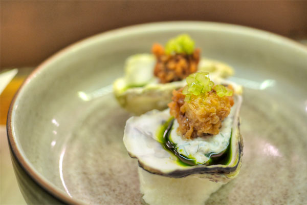 Chicken-Fried Oysters w/ Raw Oyster Tzatziki