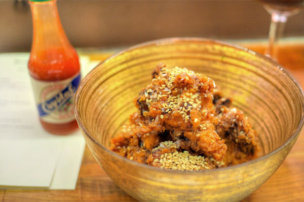 Pickle-Brined Fried Chicken, Honey & Benne Seed