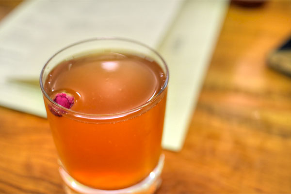 Rye, Rose Water, Sweet Vermouth