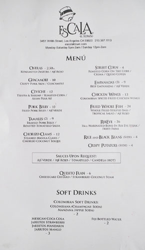 Escala Menu