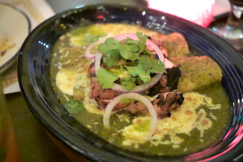 Verdes con Pollo Enchiladas