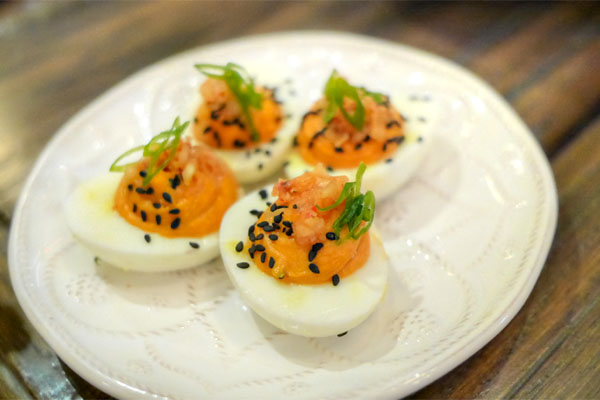 DEVILED JIDORI EGGS