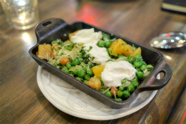 WARM ENGLISH PEAS and GOLD BEETS