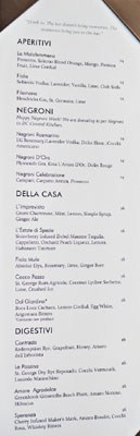 Fiola Cocktail List