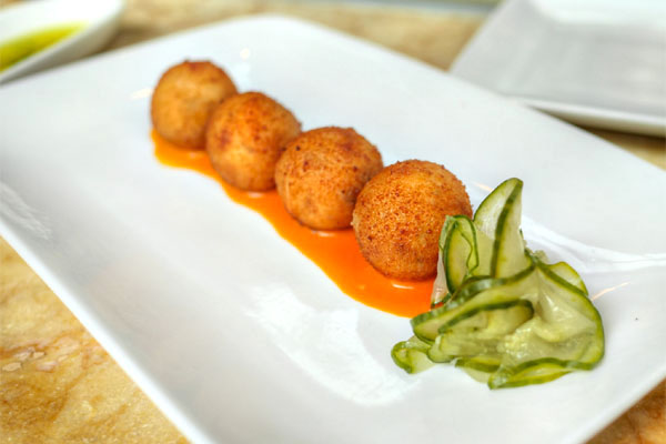 Croquetas de Jamón, Pickled Cucumbers