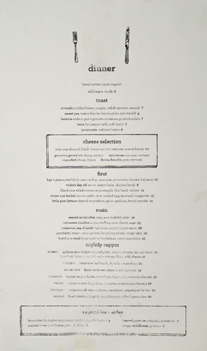 Superba Food + Bread Dinner Menu