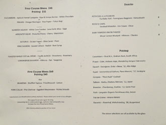 Allumette Menu