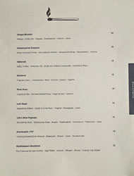 Allumette Cocktail List