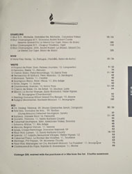 Allumette Wine List