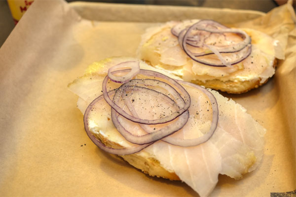 Bagel w/ Smoked Sturgeon & Cream Cheese