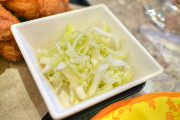 house pickled ginger cabbage