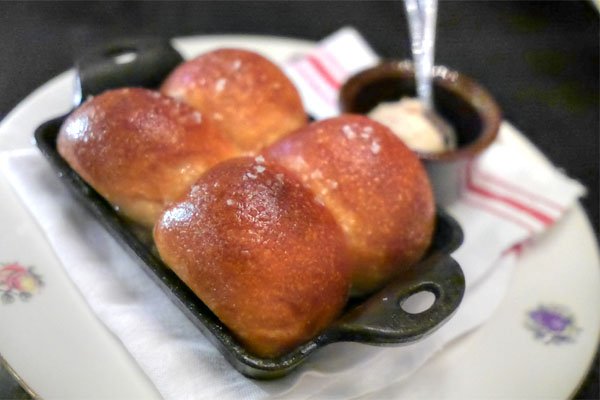 potato yeast roll, maple butter, sea salt