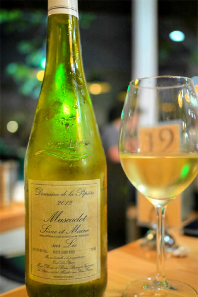 2012 Domaine de la Pépière Muscadet de Sèvre-et-Maine Sur Lie