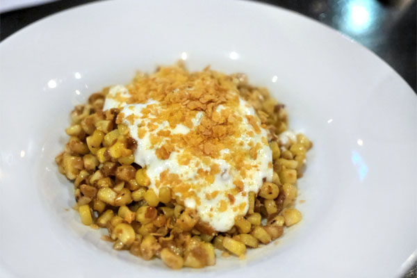 Pan Roasted Corn, Tandoori Butter, Sweet Lime Yogurt, Crunchy Corn