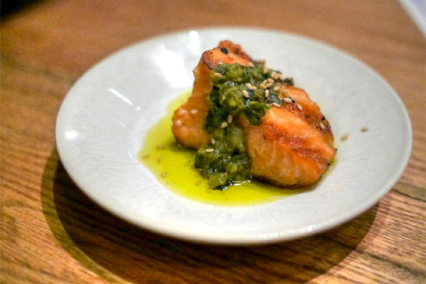 Grilled Ocean Trout with Grilled Chili Chimichurri