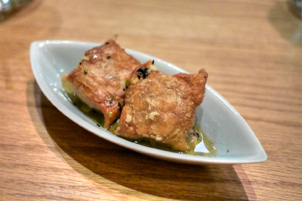 Pork and Shrimp Gyoza with White Soy Vinaigrette