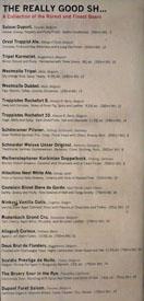 Father's Office Bottled Beer List