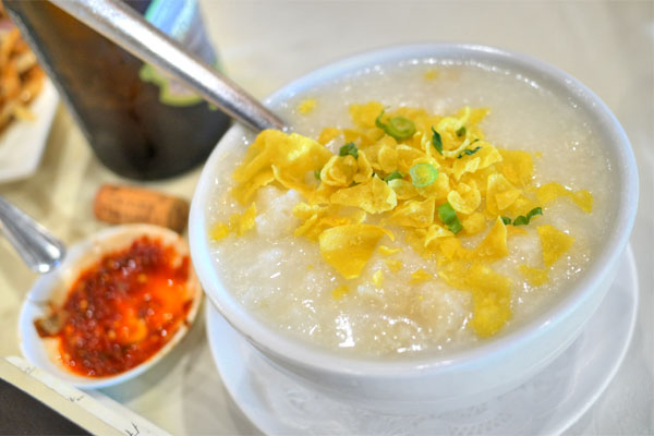 Dry Scallop, Sweet Corn, and Fish Maw Congee