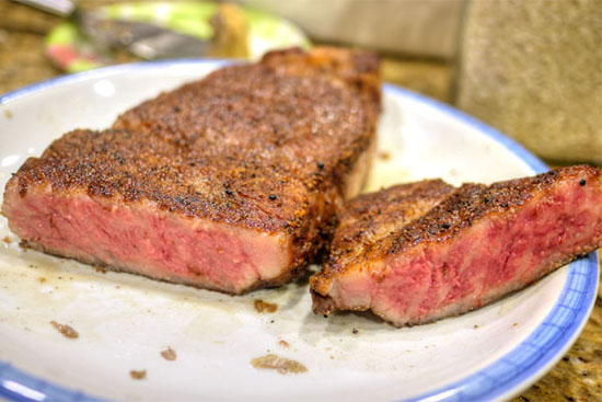 Sous Vide D'Artagnan Steak: Cut Open