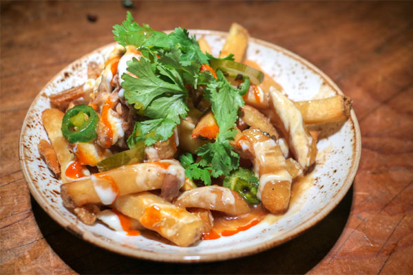 Bánh mi poutine, thrice-cooked fries, hoisin gravy