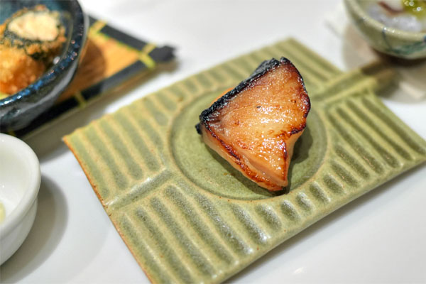 Zensai: Grilled Black Cod, Persimmon with Yuzu Miso