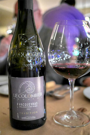 Grenache/Syrah, Le Colombier, Vacqueyras, Rhone Valley, 2013