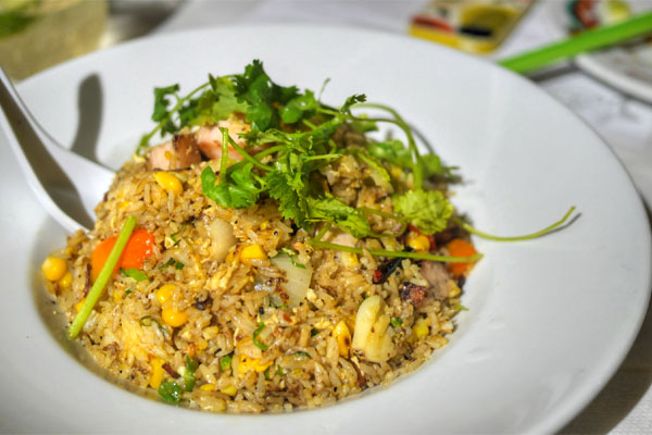 HOUSE-CURED ROAST PORK BELLY XO FRIED RICE