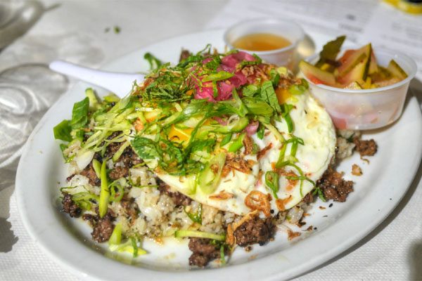 VIETNAMESE MINCED BEEF-TACULAR W/ FRIED-EGG-LICIOUSNESS