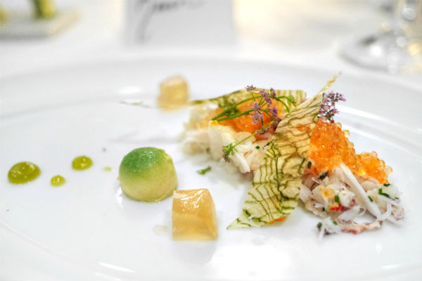 Dungeness Crab Salad, Marbled Kelp Chips