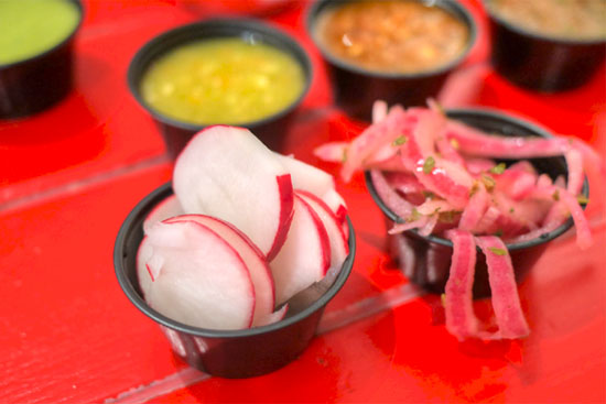 Mexicali Taco Radish & Pickled Red Onions
