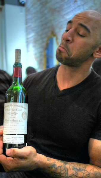 Michael Nemcik with 1995 Château Cheval Blanc