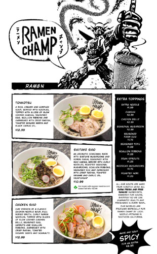 Ramen Champ Menu