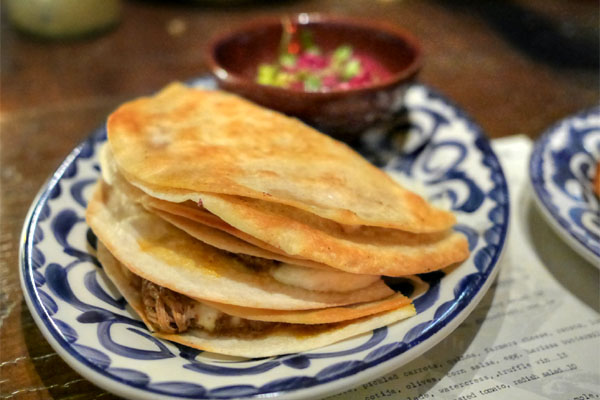 Chocolate Duck Quesadillas