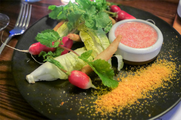 fried smelts + crudités