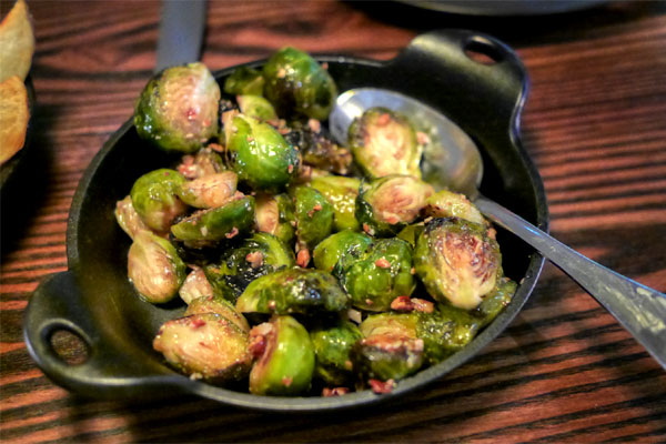 sweet & sour brussels sprouts, pecans